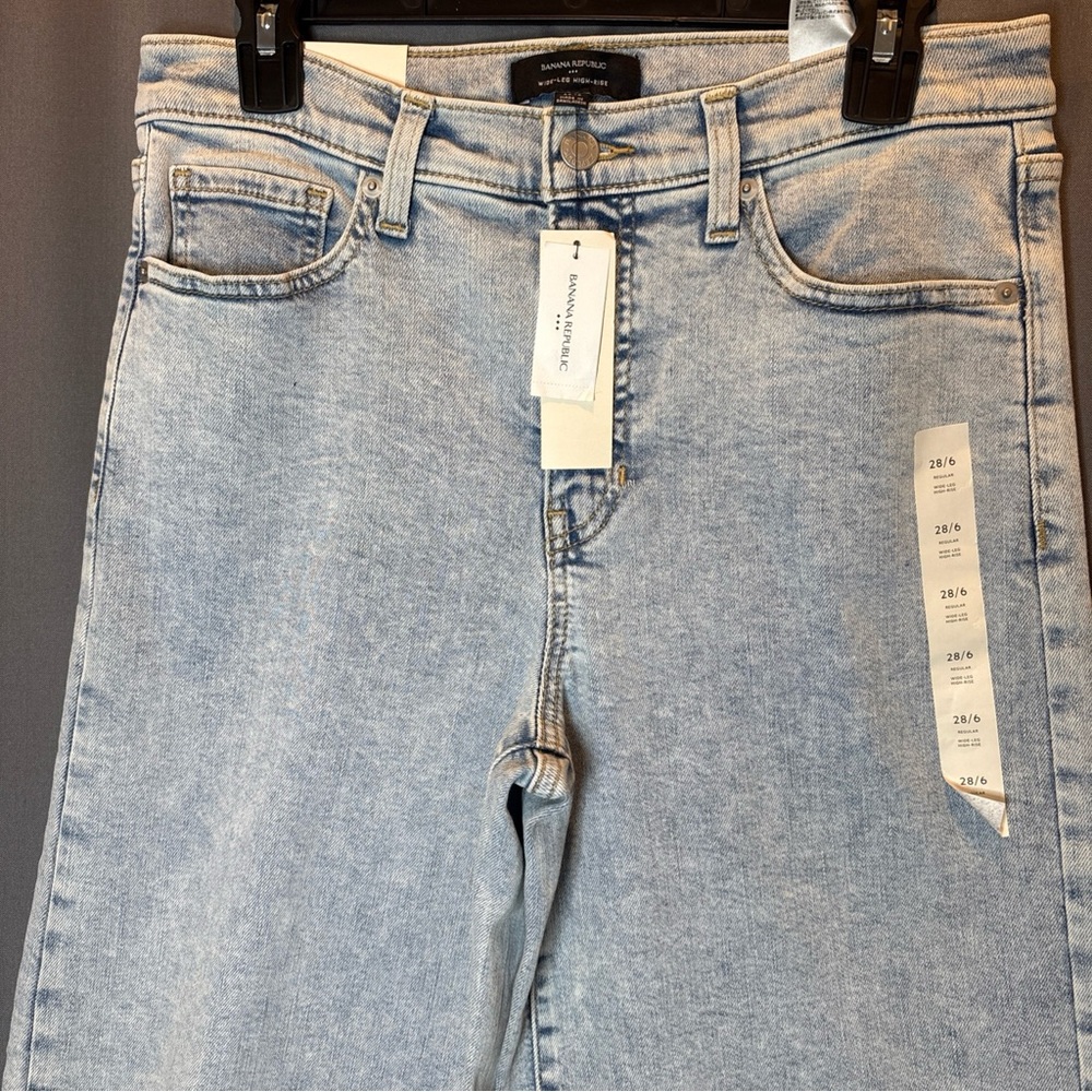 Banana Republic Light Wash Wide-Leg Jeans - Picture 2 of 12